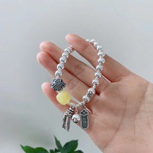 925 silver beeswax bracelet